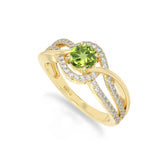 natural peridot solitaire engagement rings in yellow gold vermeil